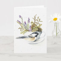 Funny Over the Hill Birthday Card - Chickadee Bird