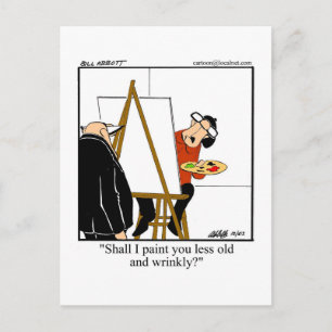 Funny Over the Hill Birthday Postcard Postkarte