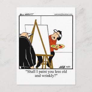 Funny Over the Hill Birthday Postcard Postkarte