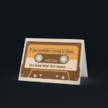 Funny Over the Hill Cassette Tape Birthday Card Karte<br><div class="desc">Sie suchen eine Geburtstagskarte für den Musikliebhaber der alten Schule, der offiziell über dem Hügel liegt? Diese Kassette Grußkarte ist perfekt. Mit seiner witzigen Botschaft und Kassettenillustrierung ist es perfekt für alte Musikfans. Das Beste von allen Texten auf der Vorder- und Innenseite dieser Karte kann mit dem Namen Ihres Empfängers...</div>