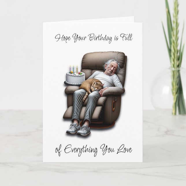 Funny Over The Hill Humour Birthday Karte (Vorderseite)