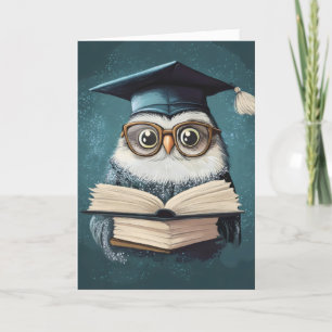 Funny Owl Abschluss School Feiertagskarte