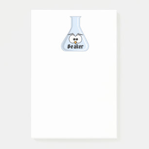 Funny Owl Beaker Cartoon Naturwissenschaften Illus Post-it Klebezettel