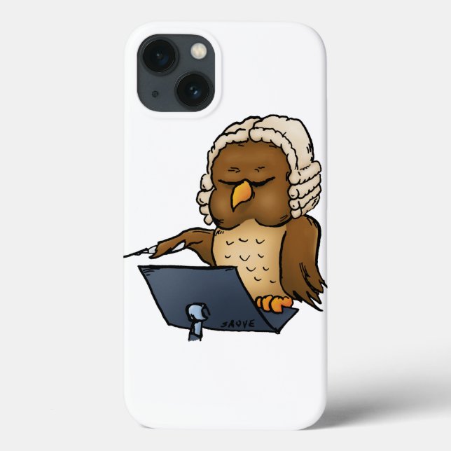 Funny Owl Conductor Cartoon Case-Mate iPhone Hülle (Rückseite)