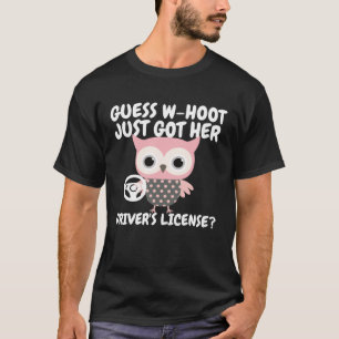 Funny Owl - Führerschein für Fahrerinnen T-Shirt