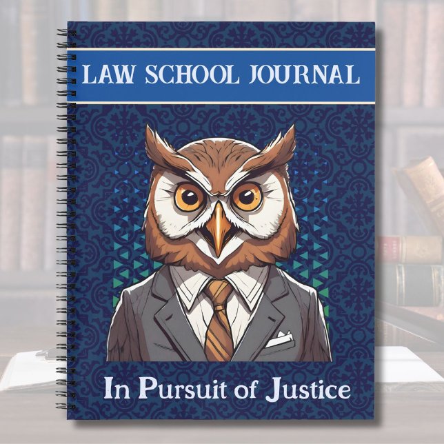 Funny Owl Geschenke für Anwaltskanzlei Notizbuch (Funny Owl Gifts for Law Student Lawyer Enforcement)