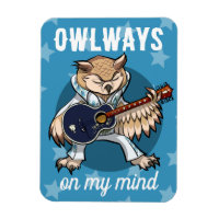 Funny Owl läuft auf meinem Mind Music Cartoon
