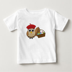 Funny Owl Ostereier Jagd Baby T-shirt