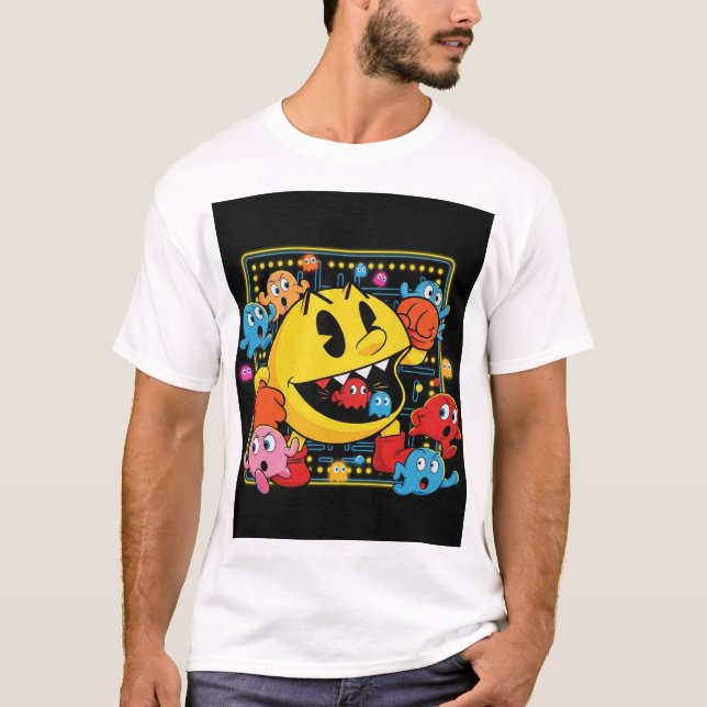 Funny Pac-Man T-Shirt – Retro Arcade Gaming Tee (Vorderseite)