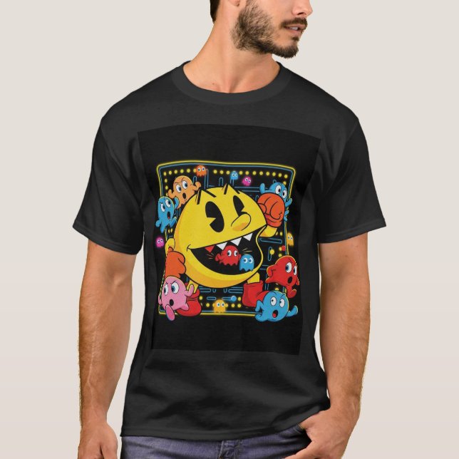 Funny Pac-Man T-Shirt – Retro Arcade Gaming Tee (Vorderseite)