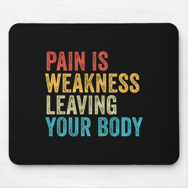 Funny Pain is Schwäche - Uni Erwachsene Mousepad (Vorne)