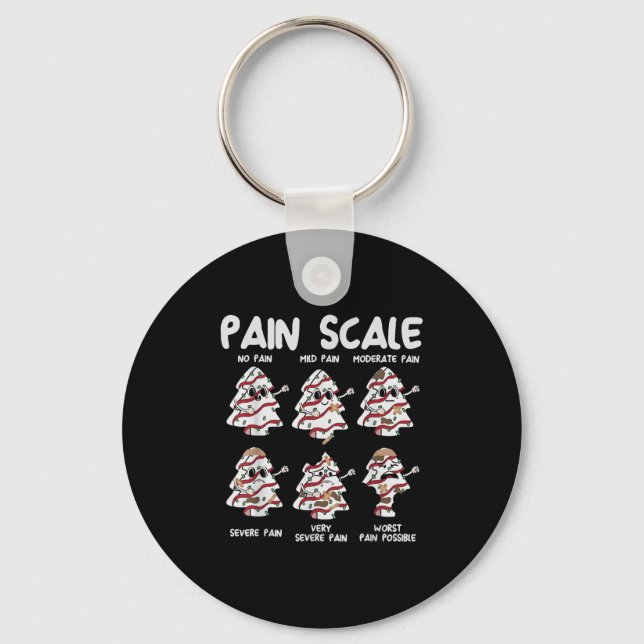 Funny Pain Scale Weihnachten Weihnachten Weihnacht Schlüsselanhänger (Vorderseite)