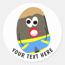 Funny Painted Rock Typ Niedlich