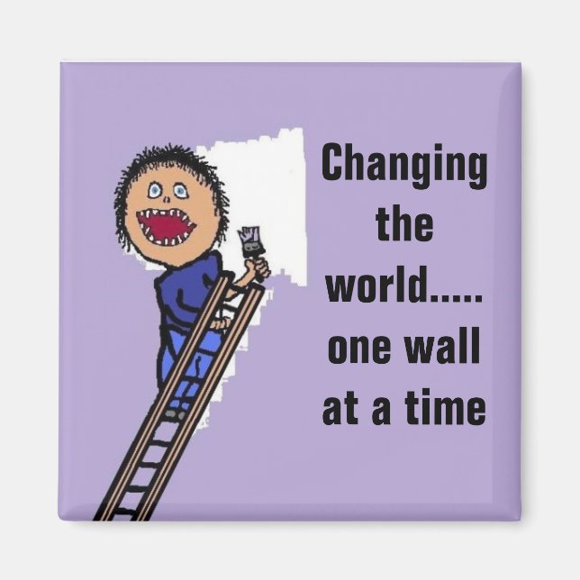 Funny Painter Gift Magnet (Vorne)