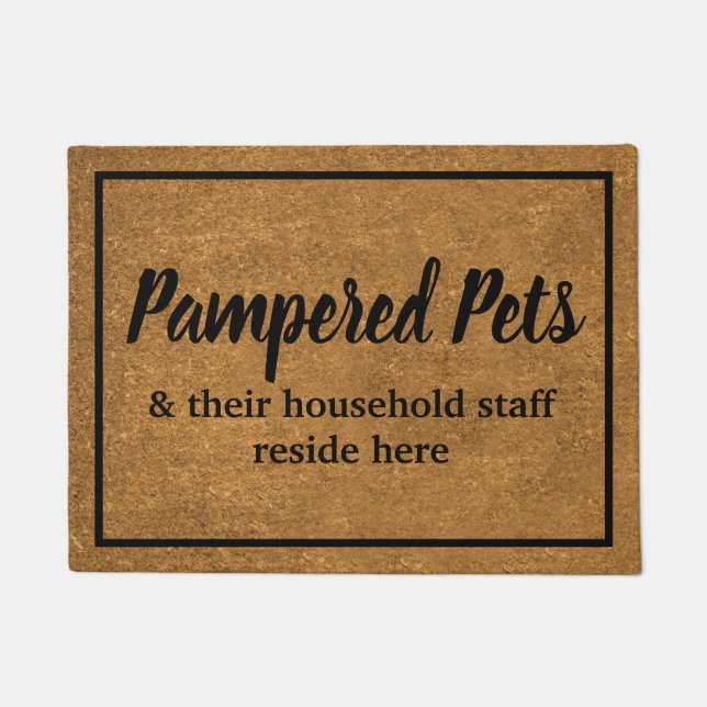 Funny Pampered Pets Imitats Coir Fußmatte (Vorderseite)