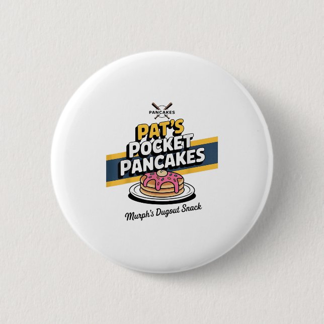 Funny Pancake Breakfast Sprichwort Button (Vorderseite)