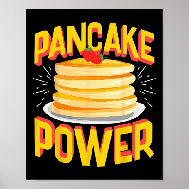 Funny Pancake Power Poster (Vorne)