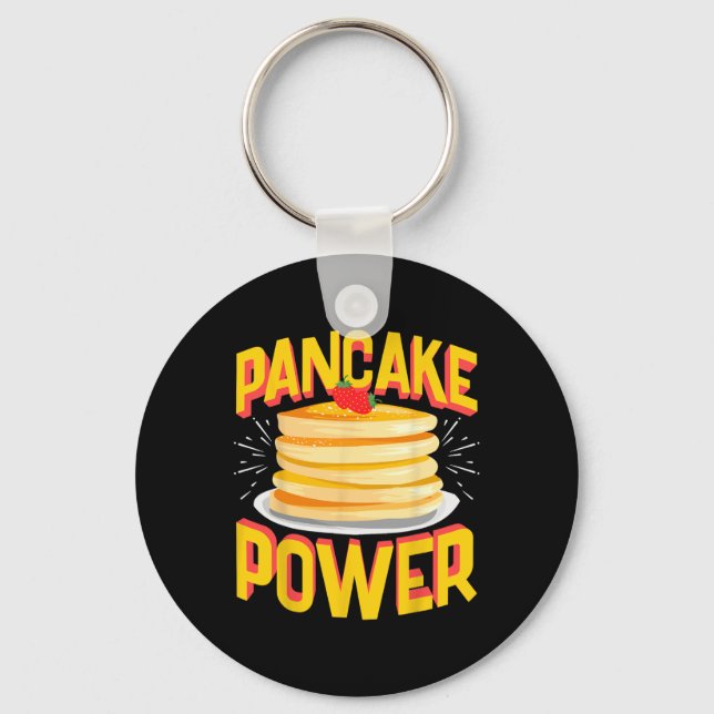 Funny Pancake Power Schlüsselanhänger (Vorderseite)
