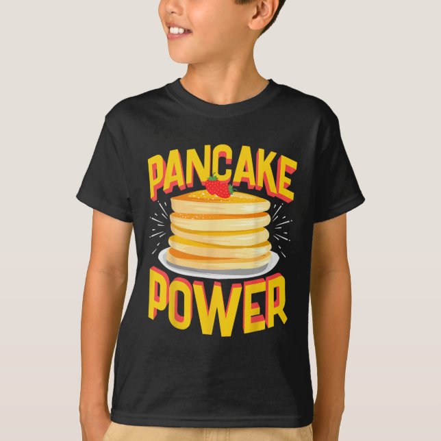 Funny Pancake Power T-Shirt (Vorderseite)