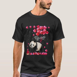 Funny Panda Bear Lover Valentine's Day Animals Hea T-Shirt