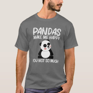 Funny Panda Design für Männer Frauen Schwarz-weiße T-Shirt