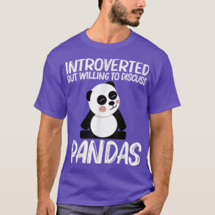 Funny Panda Design für Männer Frauen Schwarz-weiße T-Shirt