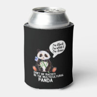 Funny Panda gegen Rassismus Schwarz-weiß und asiat