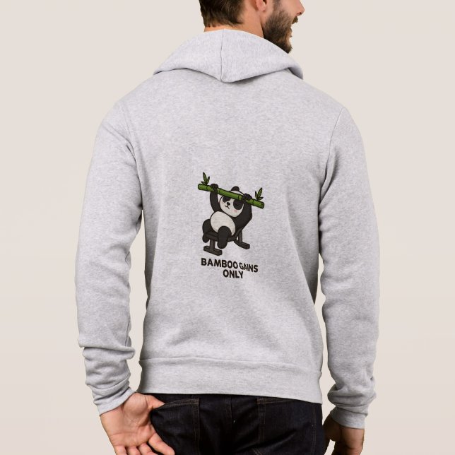 Funny Panda Gym Hoodie - Bamboo Gyms Nur Fitness (Rückseite)