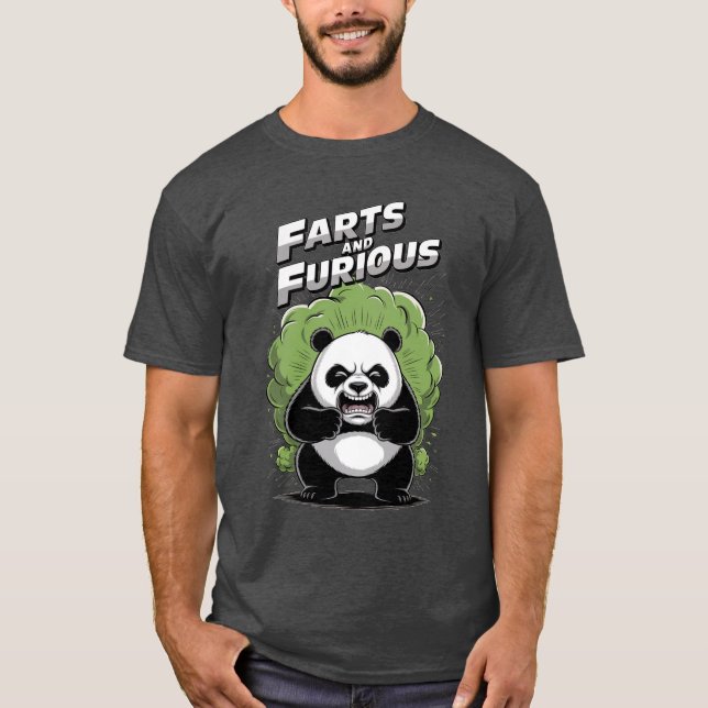 Funny Panda having hard time to Fart on a T-Shirt (Vorderseite)