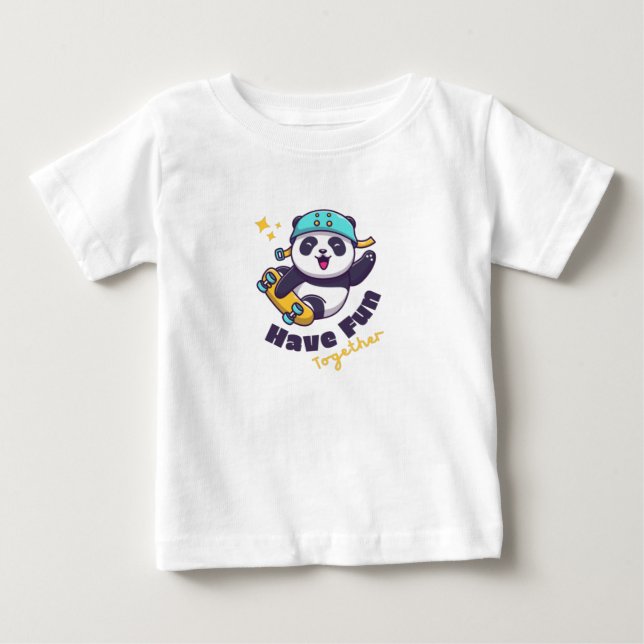 Funny Panda Niedlich für Tiere Lover Baby T-shirt (Vorderseite)