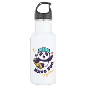 Funny Panda Niedlich für Tiere Lover Edelstahlflasche