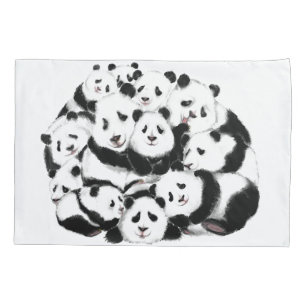 Funny Panda Pillow Case Kissenbezug