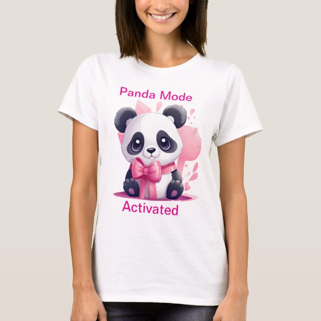 Funny Panda Shirt for Women - Panda Mode aktiviert (Vorderseite)