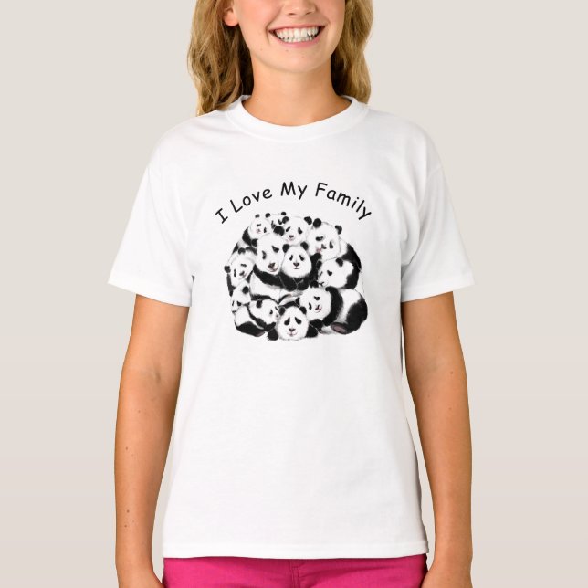 Funny Panda T - Shirt mit Text - Ich Liebe meine F (Vorderseite)