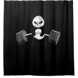 Funny Panda Workout Kitten Gym Deadlift Power Duschvorhang