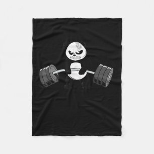 Funny Panda Workout Kitten Gym Deadlift Power Fleecedecke
