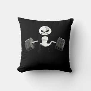 Funny Panda Workout Kitten Gym Deadlift Power Kissen