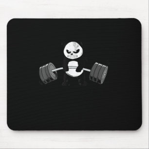 Funny Panda Workout Kitten Gym Deadlift Power Mousepad