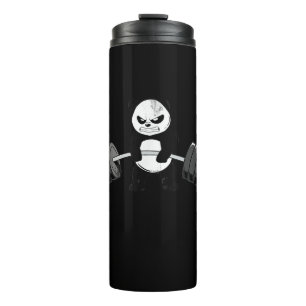 Funny Panda Workout Kitten Gym Deadlift Power Thermosbecher