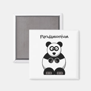 Funny Pandamonium Panda Cartoon, Niedlich Stress P Magnet