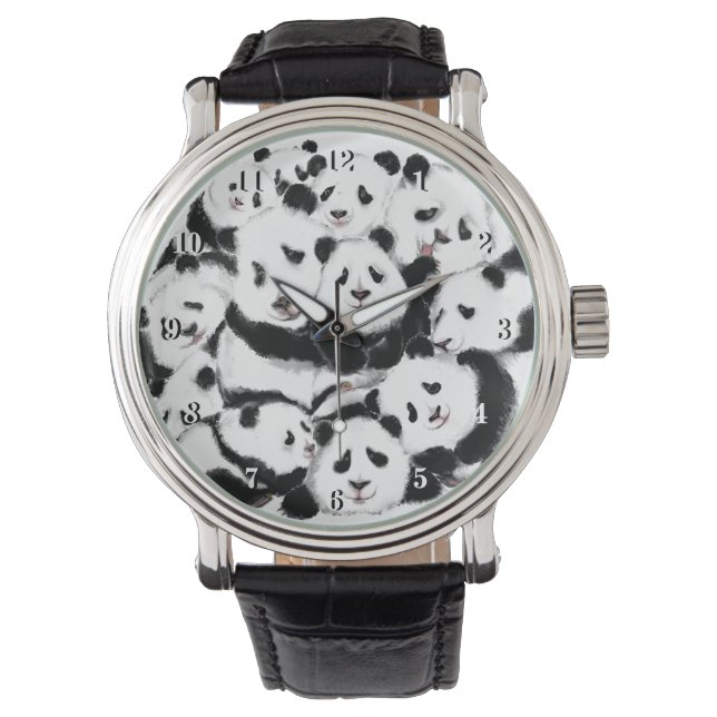 Funny Pandas Watch Armbanduhr (Vorderseite)