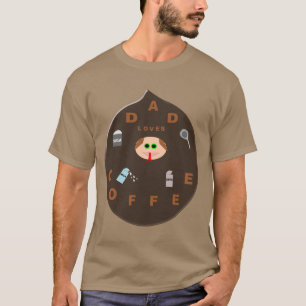Funny Papa Monster aime le café T-shirt