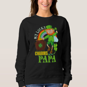 Funny Papa Paddy Day St Patricks Lucky Charts Call Sweatshirt