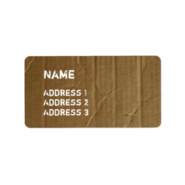 Funny Pappe Adressaufkleber (Vorne)