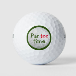 Funny Par T-Shirt Time Golfball