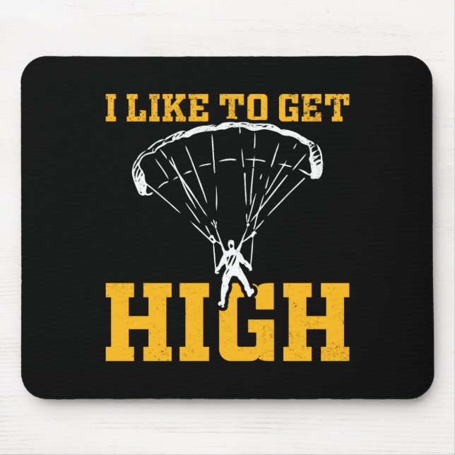 Funny Parachute Quote Skydiver  Mousepad (Vorne)
