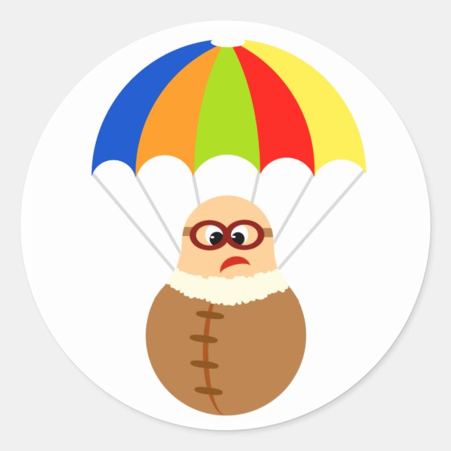 Funny Parachute Sticker (Vorderseite)