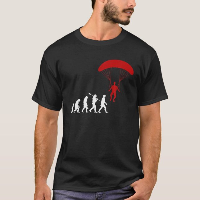 Funny Paragliding Sport Evolution Paraglider Parag T-Shirt (Vorderseite)