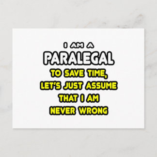 Funny Paralegal T - Shirt und Geschenke Postkarte