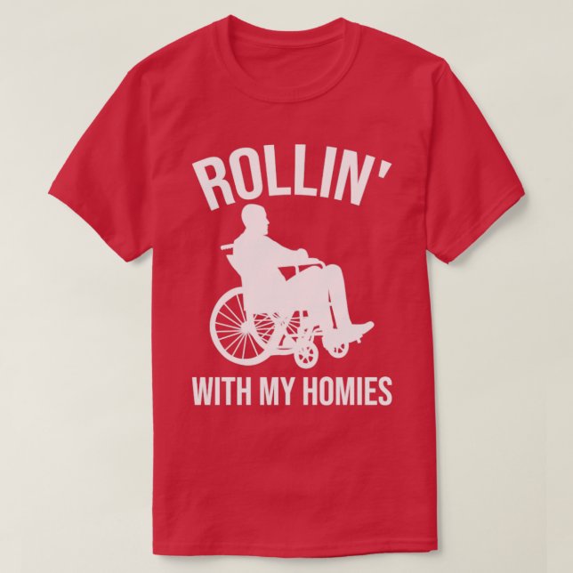 Funny Paraplegic Handicap Rollstuhl Paraplegia23 T-Shirt (Design vorne)